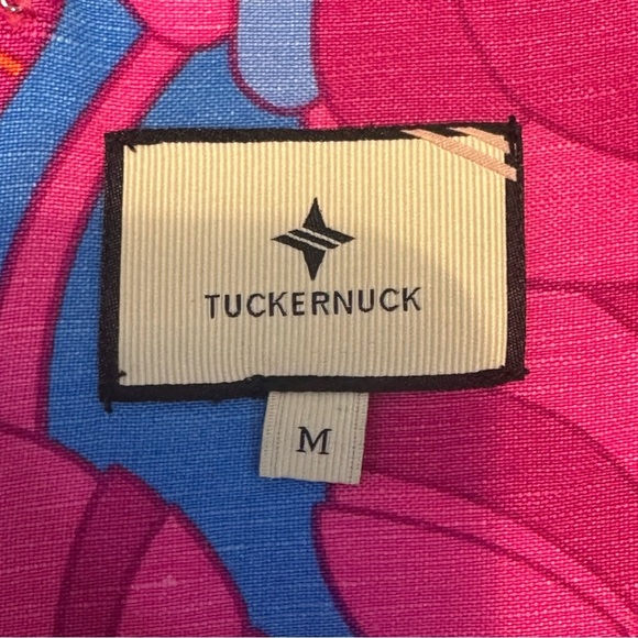 Tuckernuck Cameran Eubanks Wild Azalea Edisto Dress Pink Blue Ruffle - Picture 10 of 12